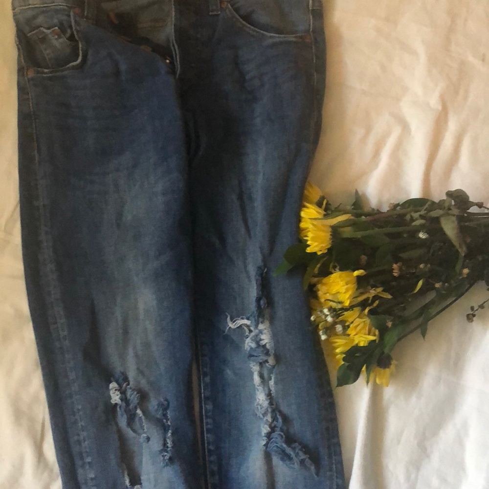 H&M Skinny Ripped Low Waisted Jeans